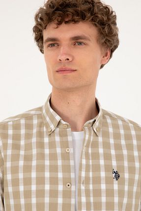پیراهن خاکی مردانه یقه پیراهنی U.S. Polo Assn. - کد 846420581