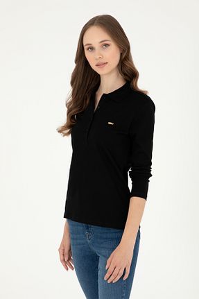 سوئیشرت مشکی زنانه ساده U.S. Polo Assn. - کد 859211846