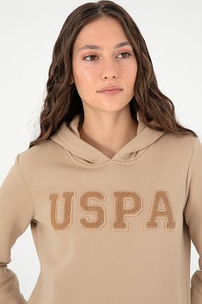 سوئیشرت بژ زنانه ساده U.S. Polo Assn. - کد 859372640