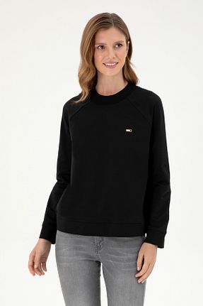 سوئیشرت مشکی زنانه ساده U.S. Polo Assn. - کد 860708862