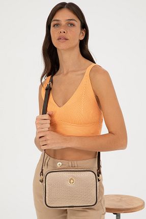 کیف دوشی بژ زنانه پارچه ای U.S. Polo Assn. - کد 833121051