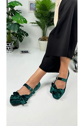 بابت سبز زنانه پارچه ای İmerShoes - کد 819339853