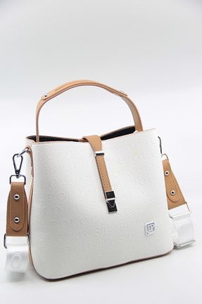 کیف دوشی سفید زنانه چرم مصنوعی Just Polo - کد 846413774