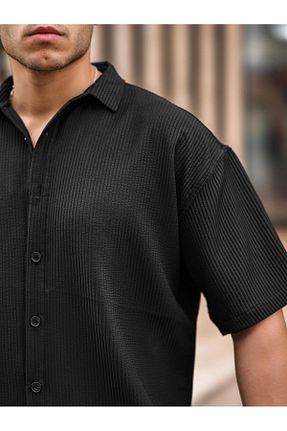 پیراهن مشکی مردانه یقه پیراهنی Valiberta - کد 738551418