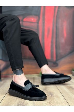 کفش اسنیکر مشکی مردانه بدون بند BESKAR - کد 831466449