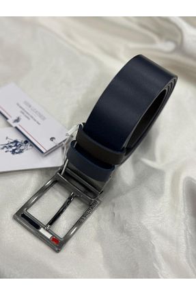 کمربند سرمه ای مردانه چرم خالص U.S. Polo Assn. - کد 862108079