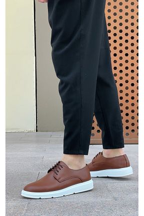 کفش اسنیکر قهوه ای مردانه بند دار BESKAR - کد 831472381