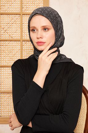 روسری طوسی پنبه ای Pierre Cardin - کد 836098193