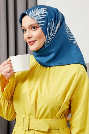 روسری آبی پلی استر Levidor - کد 816778303
