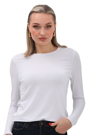 تیشرت سفید زنانه اسلیم فیت penyebizden - کد 855382398