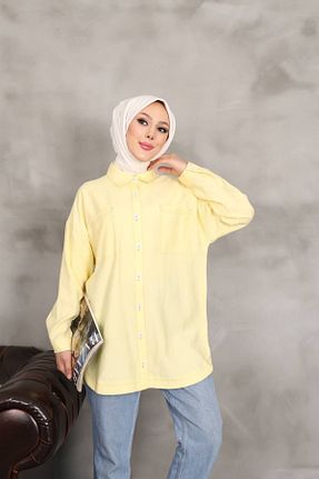 پیراهن حجاب زرد زنانه رگولار Rimel Moda - کد 862116121