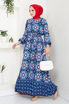لباس حجاب سرمه ای زنانه رگولار ModaMerve - کد 862116133