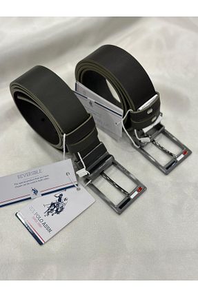 کمربند سبز زنانه چرم خالص U.S. Polo Assn. - کد 862116035