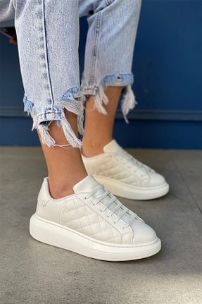 کفش اسنیکر سفید زنانه بند دار Mupa Shoes - کد 169970188