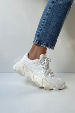 کفش اسنیکر سفید زنانه بند دار Mupa Shoes - کد 751917377