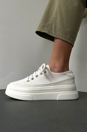 کفش اسنیکر سفید زنانه بند دار Mupa Shoes - کد 815857016