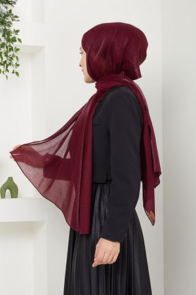 شال زرشکی زنانه پلی استر Golden Rose - کد 862120385