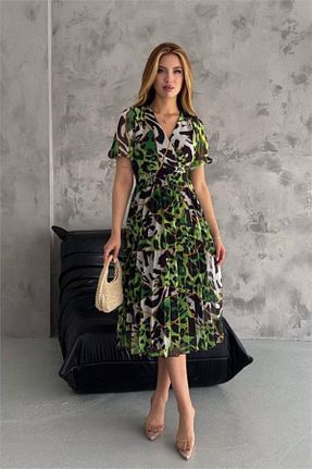 لباس سبز زنانه بافتنی dipmoda - کد 862133195