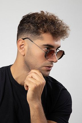 عینک آفتابی قهوه ای مردانه 50 DENS - کد 923667199