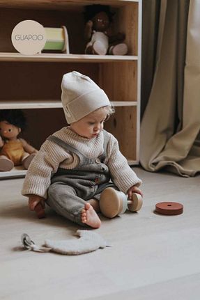 پلیور طوسی بچه گانه ساده Nimini Kids - کد 770967668
