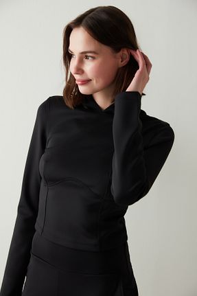 سوئیشرت مشکی زنانه ساده Penti - کد 468214050