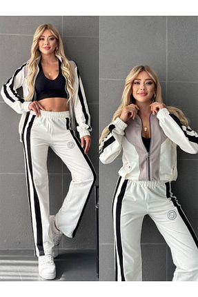 ست کرمکن اسپرت سفید زنانه مخلوط پلی استر estilowear - کد 857007812
