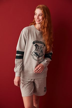 شلوارک و برمودا طوسی زنانه اورسایز Penti - کد 338351640