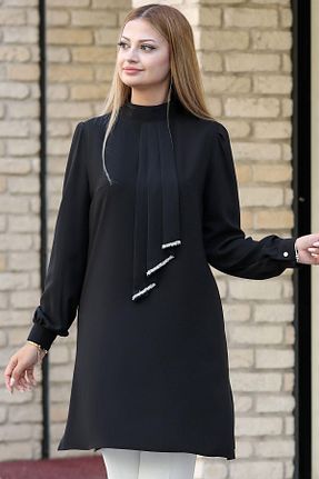تونیک حجاب مشکی زنانه پنبه پلی استر Esilanur - کد 830544044