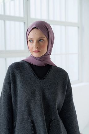 شال بنفش زنانه پنبه پلی استر Modakaşmir - کد 811112032