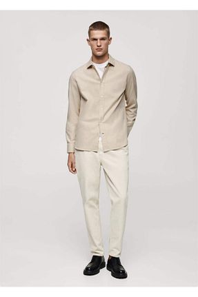 پیراهن طوسی مردانه رگولار MANGO Man - کد 862190922