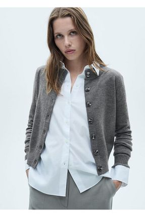 پلیور بنفش زنانه ساده MANGO - کد 847340002