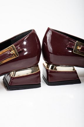 کفش استایلیتو زرشکی پاشنه نازک Mc vay Shoes - کد 858572483