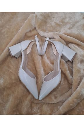 کفش مجلسی بژ زنانه چرم لاکی LARİNA SHOES - کد 862202023