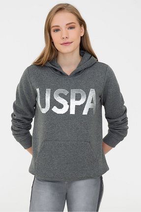 سوئیشرت طوسی زنانه ساده U.S. Polo Assn. - کد 145089666