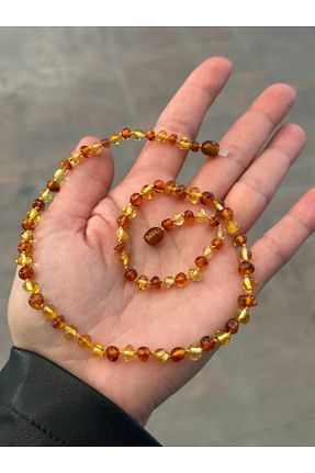 گردنبند جواهر رنگی زنانه سنگ KEHRİBAREVİ KARAMAN - کد 738101701