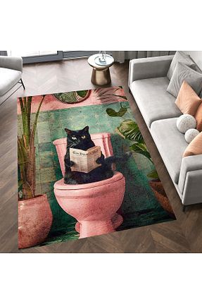 فرش صورتی قابل شستشو Rugs Modern Halı - کد 862267578