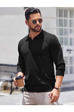پلیور مشکی مردانه ساده youknitwear you - کد 862215202