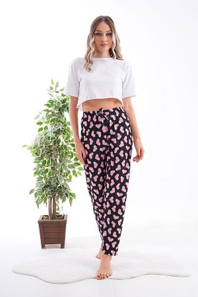 پائین تنه راحتی مشکی زنانه پلی استر Arvin Pijama - کد 862211843