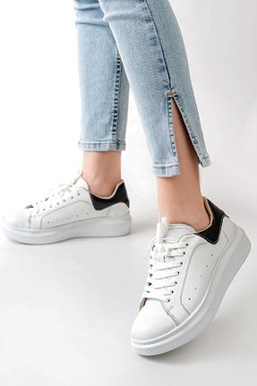 کفش کژوال سفید زنانه چرم خالص Dericalle shoes - کد 818254005