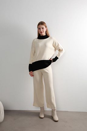 ست بالاتنه و پائین تنه نباتی زنانه تریکو MAY MARA - کد 862223853