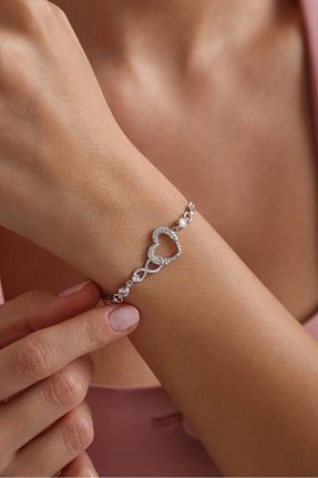 دستبند نقره سفید زنانه 925 عیار NEREZE - کد 862216832