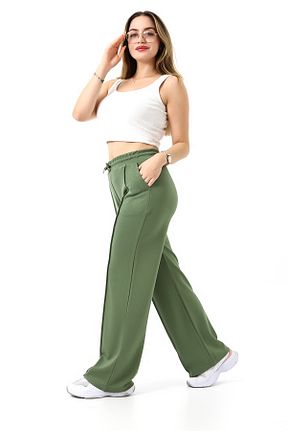 شلوار کرمگن خاکی زنانه اورسایز Zula Moda - کد 862219160
