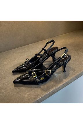 کفش استایلیتو مشکی پاشنه نازک runa shoes - کد 862321027