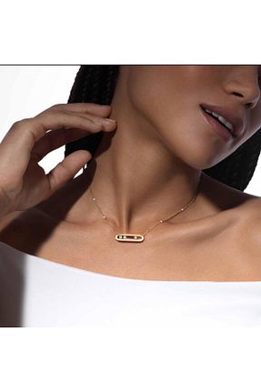 گردنبند استیل ( فولاد ) طلائی زنانه استیل (فولاد) Genel Markalar - کد 862260639