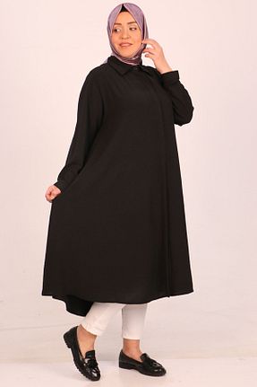 تونیک سایز بزرگ مشکی زنانه بافتنی Eslina - کد 678320400