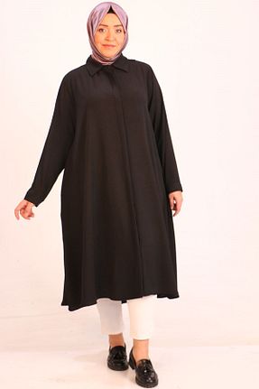 تونیک سایز بزرگ مشکی زنانه بافتنی Eslina - کد 678320400