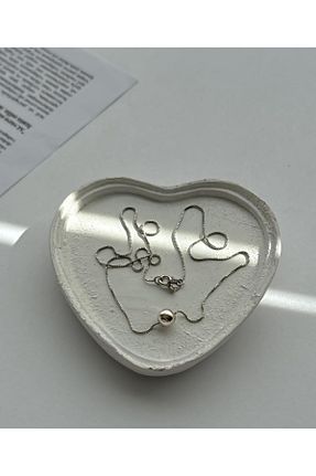 گردنبند نقره سفید زنانه 925 عیار azo jewellery - کد 862324859