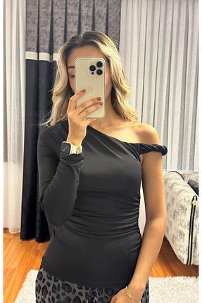 بلوز مشکی زنانه ساده SHINE STYLE - کد 862334917