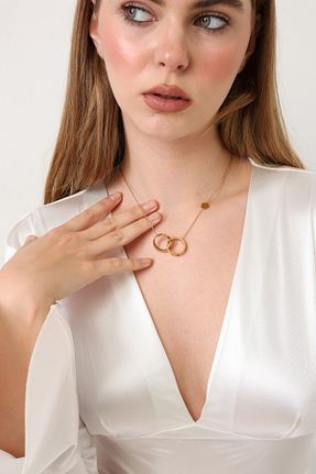 گردنبند استیل ( فولاد ) طلائی استیل (فولاد) nibirun - کد 862343267