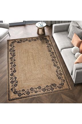 فرش قهوه ای قابل شستشو Rugs Modern Halı - کد 862442144